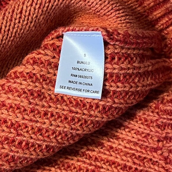 NWT Orange Cable Knit Sweater - Picture 6 of 6